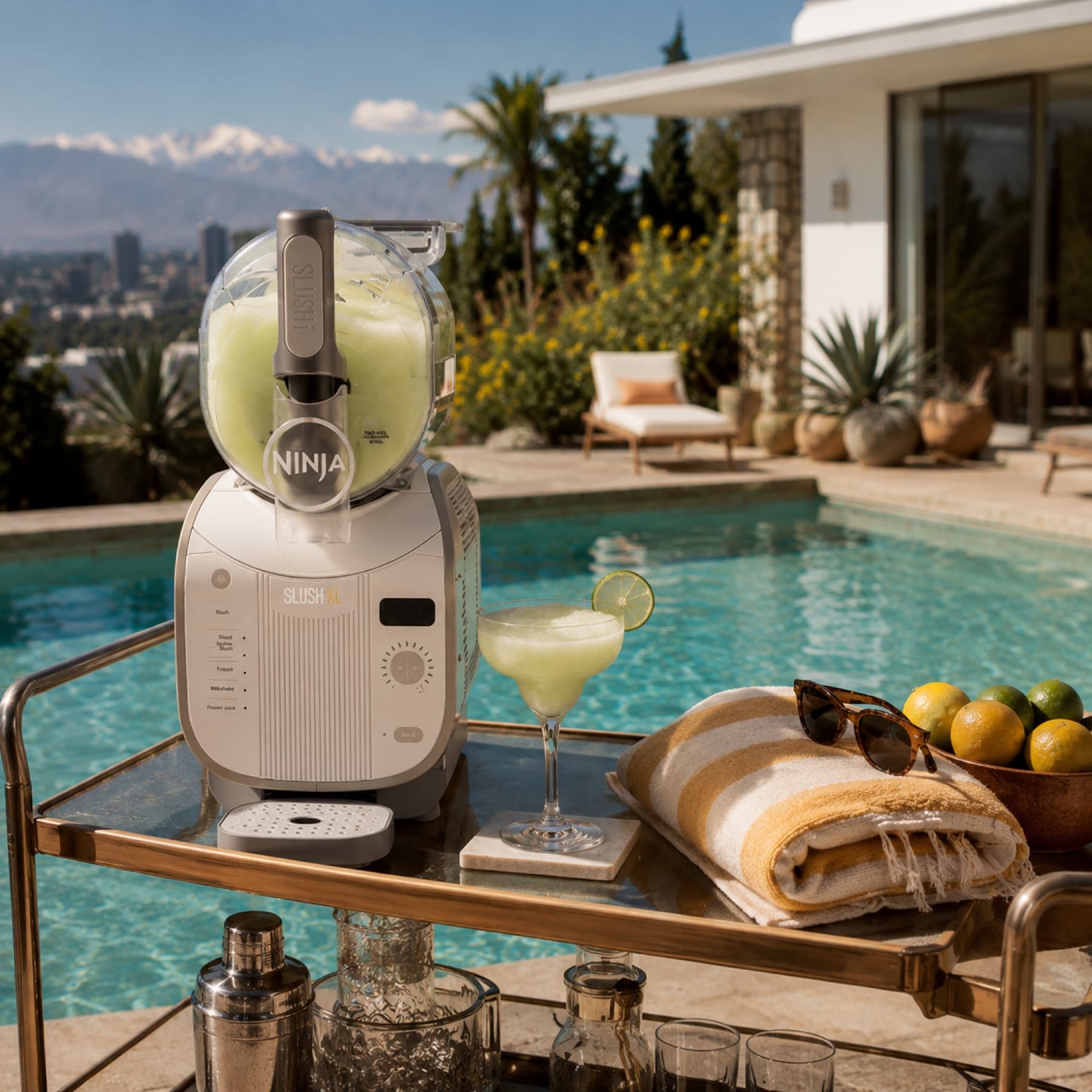 The Ninja SLUSHi XL, poolside and ready